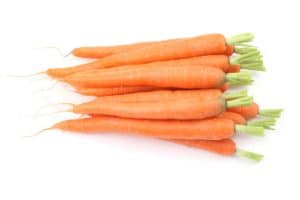 A selection of orange carrots