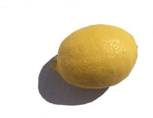 A single Yellow Lemon