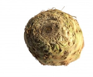 A round root vegetable