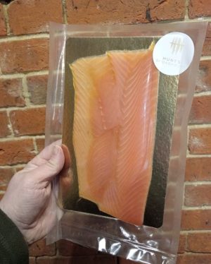 Photograph of a pack of cold smoked salmon